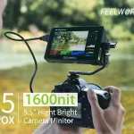 Monitor de câmera FEELWORLD F5 PROX de 5,5 polegadas e 1600 nits