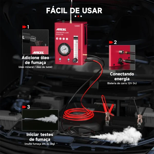 Controles da máquina de fumaça ANCEL S3000
