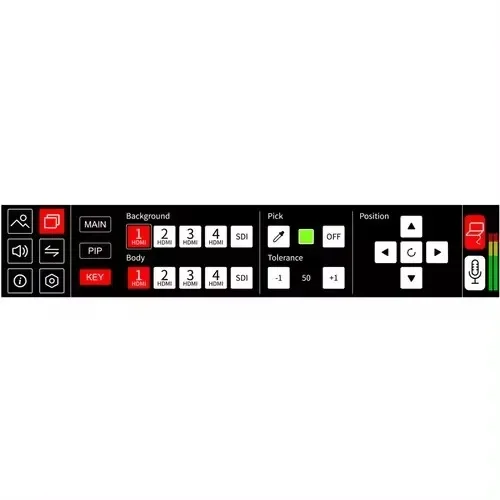 Menu de chroma key na tela sensível ao toque da FEELWORLD L4