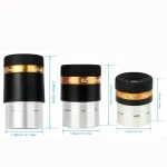 Jogo de oculares SVBONY de 62° com 4, 10 e 23 mm e suas medidas