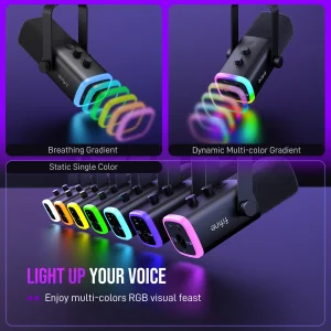 Efeitos de iluminação RGB do microfone FIFINE AM8
