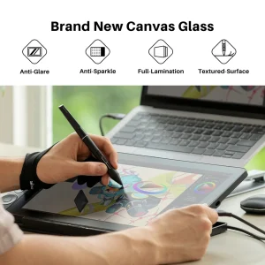Vidro Canvas antirreflexo da Huion Kamvas 13 (Gen 3)