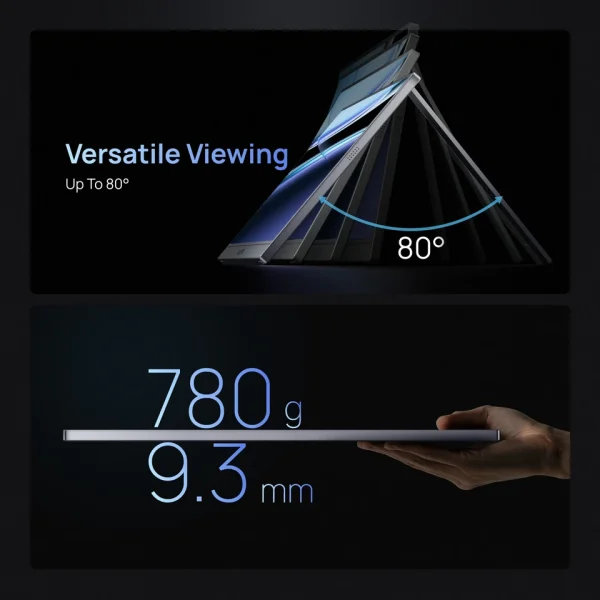 Apoio de até 80°, 780 g e 9,3 mm do ARZOPA Z1FC