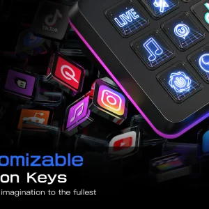 Teclas personalizáveis do controlador FIFINE D6