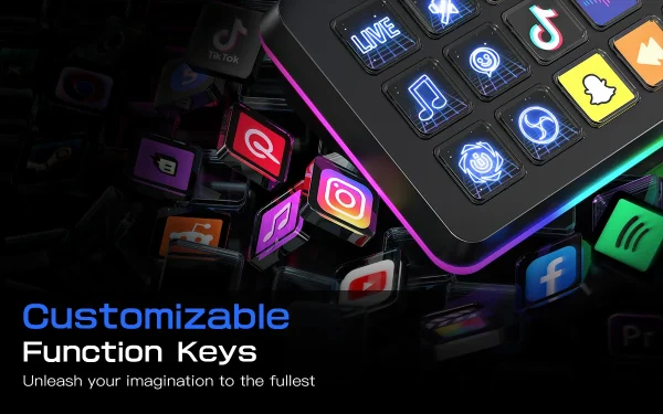 Teclas personalizáveis do controlador FIFINE D6
