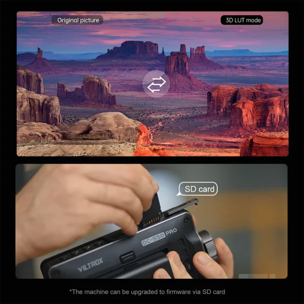 LUT 3D pelo cartão SD no Viltrox DC-550