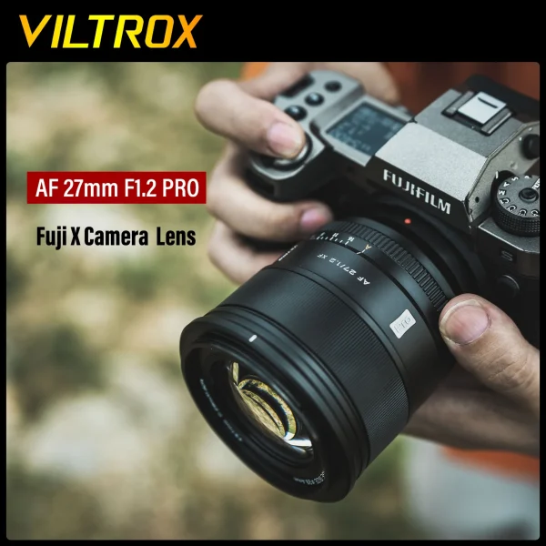 Lente Viltrox F1.2 PRO montada em câmera Fujifilm