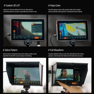 LUT 3D, cor falsa, zebra e forma de onda no Viltrox DC-L