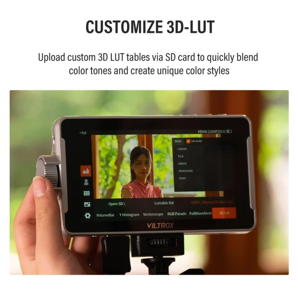 LUT 3D personalizada no Viltrox DC-V1