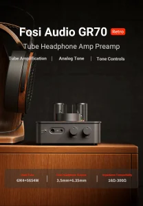 Amplificador valvulado para fone de ouvido Fosi Audio GR70