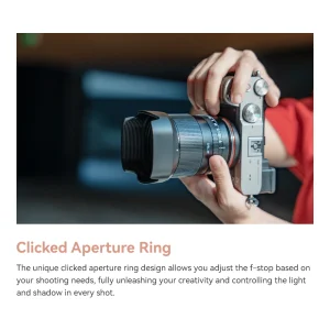 Lente TTArtisan AF 75mm F2 com anel de abertura com cliques