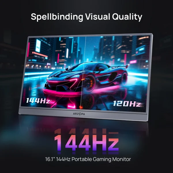 Taxa de atualização de 144 Hz do ARZOPA Z1FC