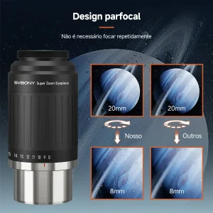 Design parfocal da ocular zoom SVBONY SV230