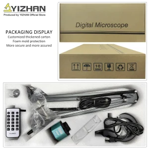 Embalagem e acessórios do microscópio digital YIZHAN