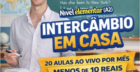 Intercâmbio em Casa — aulas de inglês ao vivo da IC English School