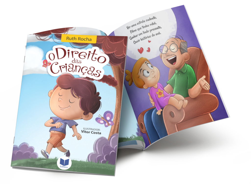 Livro infantil ilustrado por Vitor Costa, professor do curso de ilustração de livros infantis