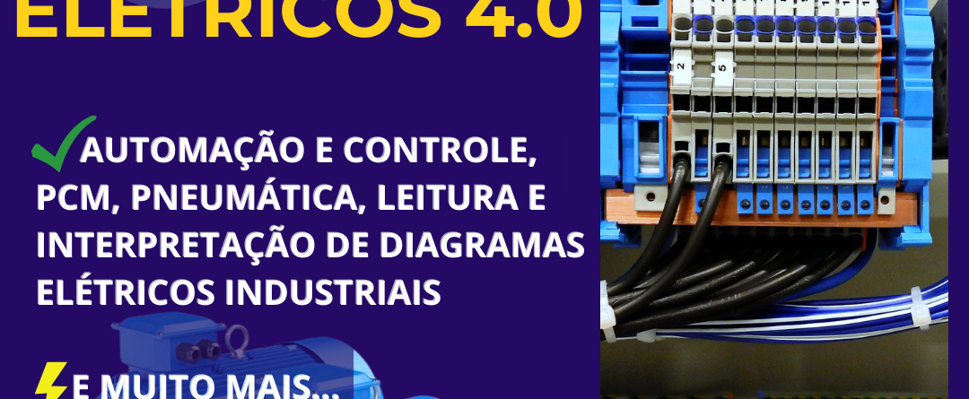 Curso online Comandos Elétricos 4.0: automação, PCM, pneumática e diagramas elétricos industriais