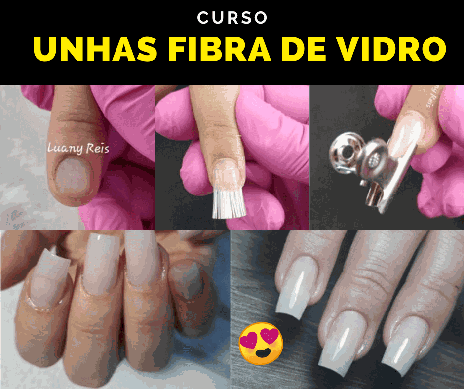 Curso de alongamento de unhas em fibra de vidro e gel, da Escola Manicure