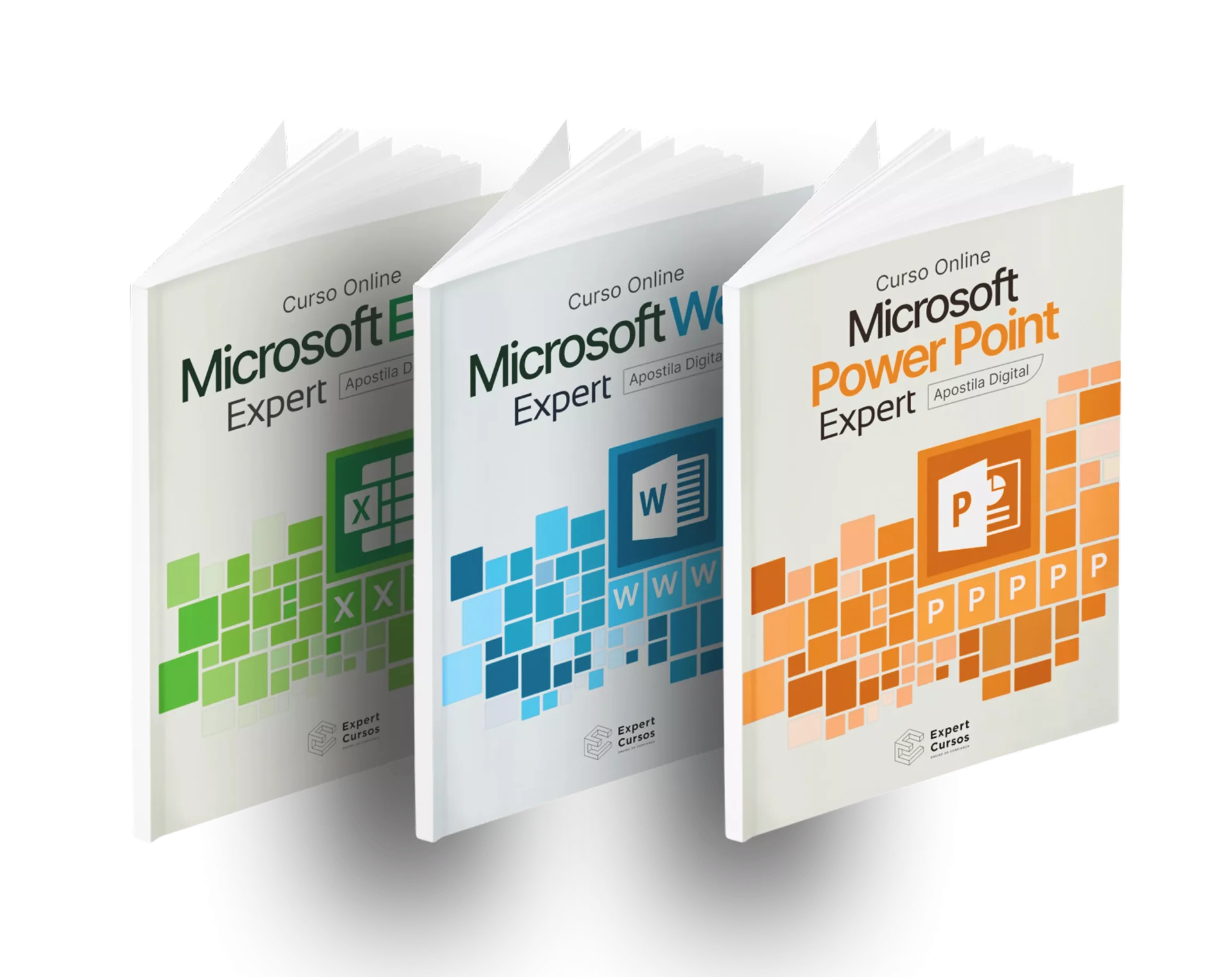 Apostilas de Excel, Word e PowerPoint da Formação Pacote Office da Expert Cursos