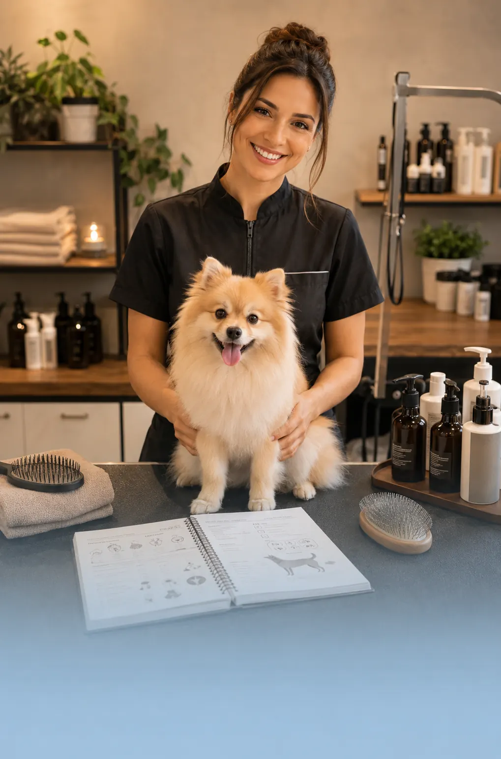 Banho e tosa de Spitz Alemão, tema do curso Pet Groomer da WebHoje