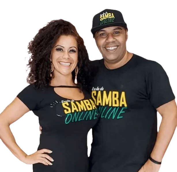 Professores Silvio Nogueira e Sandrinha, da Escola de Samba Online