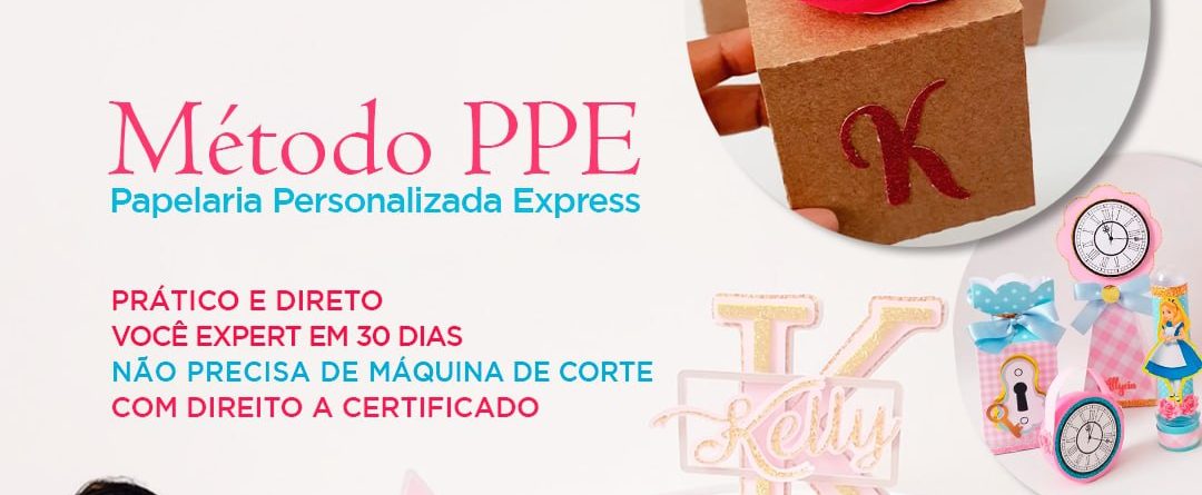 Caixinhas e topos de bolo personalizados, imagem do curso Papelaria Personalizada Express