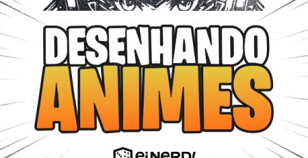 Logotipo do curso Desenhando Animes, do canal Ei Nerd