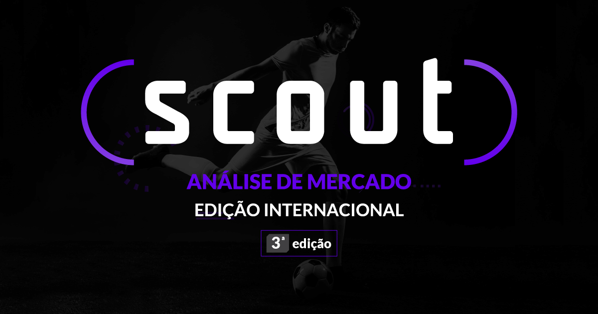 Jogador chutando a bola, arte do curso Scout – Análise de Mercado, da THE360