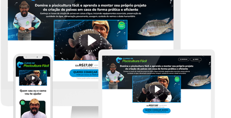 Criação de peixes em caixa d'água, do Curso de Piscicultura Fácil